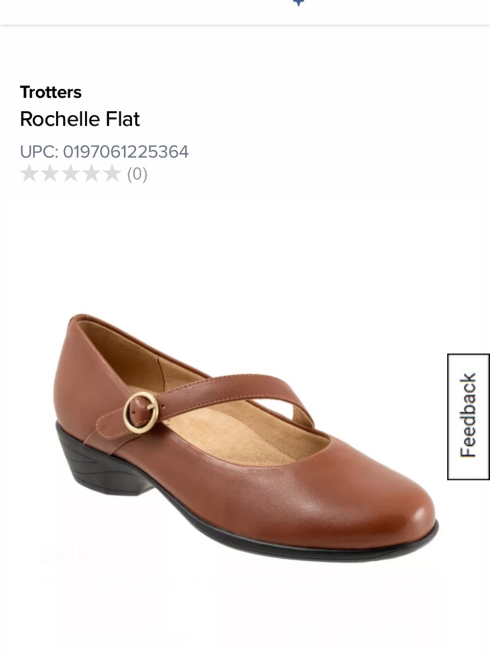 Trotters Rochelle Mary Jane Flat in Brown new no box